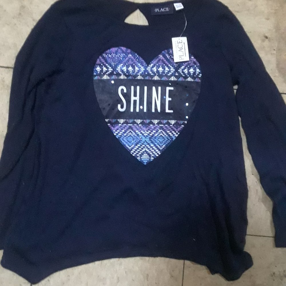 ***NEW Navy Blue Girls Long Sleeve Shirt